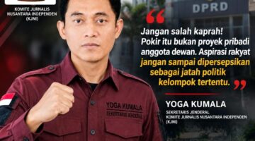Sekjen KJNI Kritik Keras Salah Kaprah Pokir Dewan: Jangan Jadikan Aspirasi Rakyat sebagai Ladang Kepentingan!